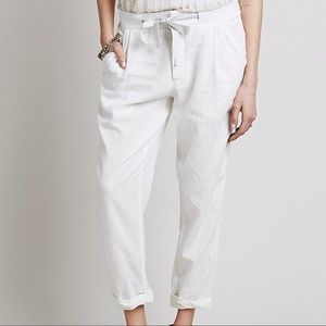 Free people linen drawstring trousers